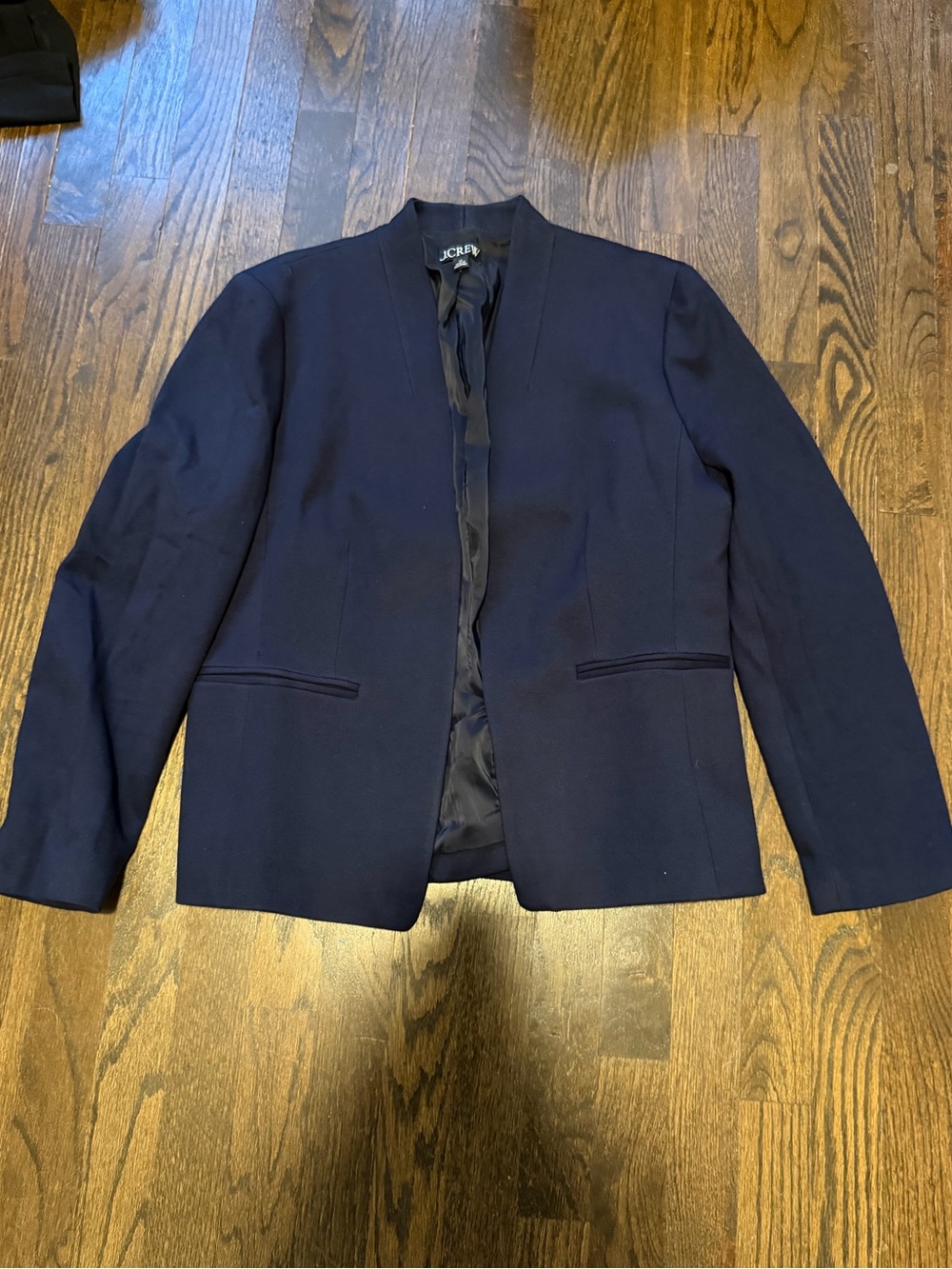 J. Crew Women's Dark Navy Open-Front Blazer